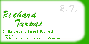 richard tarpai business card