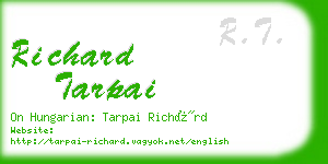 richard tarpai business card